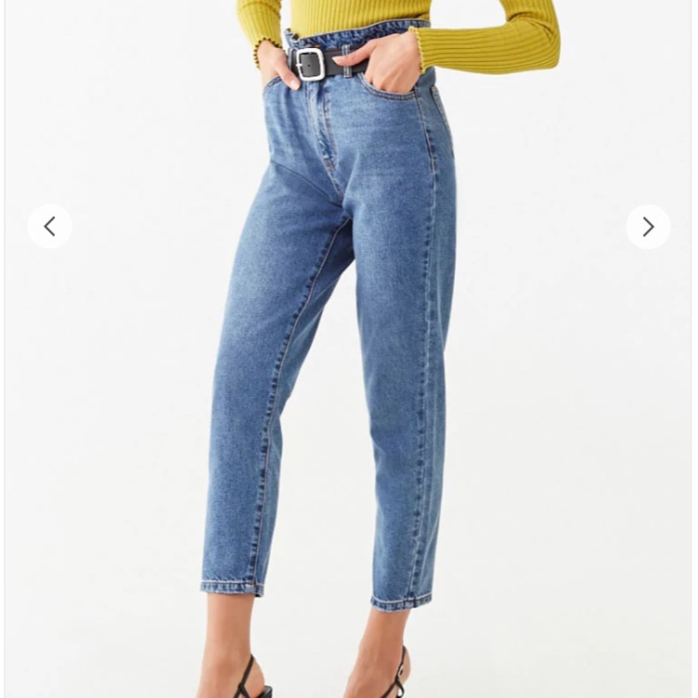 NWT paper-bag jeans high-rise
